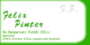 felix pinter business card